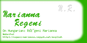 marianna regeni business card